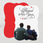 Cartes Pour Fêtes Annuelles nouvelle année bénie (Devant / Derrière)