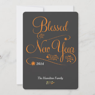 Cartes Pour Fêtes Annuelles nouvelle année bénie