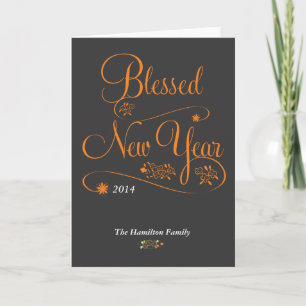 Cartes Pour Fêtes Annuelles nouvelle année bénie
