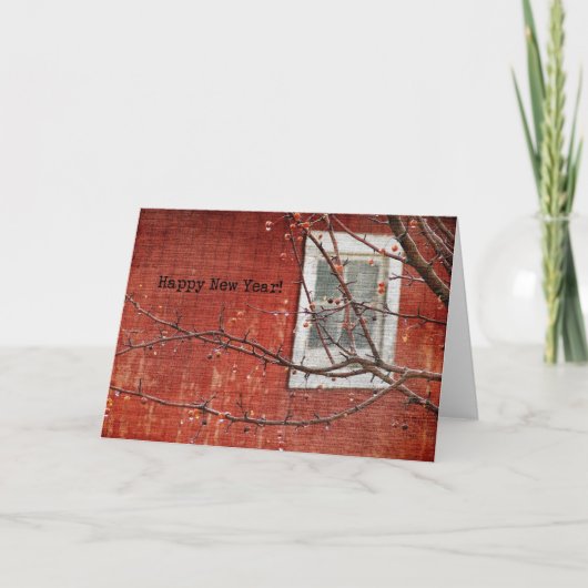 Cartes Pour Fêtes Annuelles Nouvelle année de Barn and Tree (Devant)