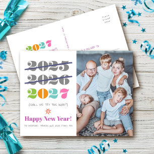 Cartes Pour Fêtes Annuelles Nouvelle Année Drôle La Troisième fois est la bonn