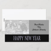 Cartes Pour Fêtes Annuelles nouvelle année heureuse (Devant / Derrière)