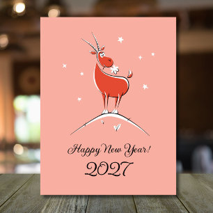 Cartes Pour Fêtes Annuelles Nouvelle année lunaire chinoise Chèvre 2027 Vacanc