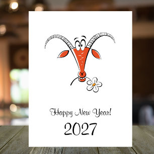 Cartes Pour Fêtes Annuelles Nouvelle année lunaire chinoise Feu Chèvre 2027 Zo