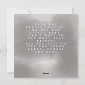 CARTES POUR FÊTES ANNUELLES NOUVELLE ANNÉE, NOUVELLE BÉBÉ-NEUTRE (Dos)