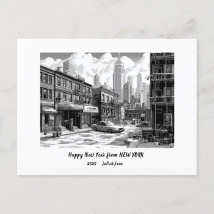 Cartes Pour Fêtes Annuelles Nouvelle année personnalisée 2025 New York