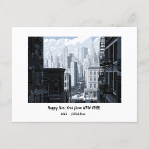 Cartes Pour Fêtes Annuelles Nouvelle Année Personnalisée 2025 New York
