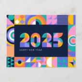 Cartes Pour Fêtes Annuelles Nouvelle année vibrante 2025 (Devant)