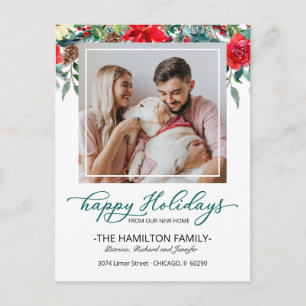 Cartes Pour Fêtes Annuelles Nouvelle Annonce de Noël pour Déménagement Photo