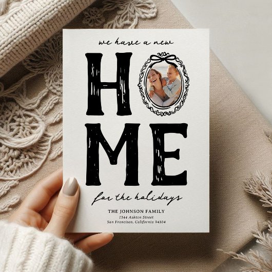 Cartes Pour Fêtes Annuelles Nouvelle maison Doodle Noël vacances