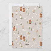 Cartes Pour Fêtes Annuelles Nouvelle maison Hares Winterscape Noël (Dos)