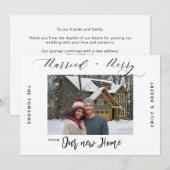 Cartes Pour Fêtes Annuelles Nouvelle Maison Joyeux Mariage Vacances Annonce de (Devant / Derrière)