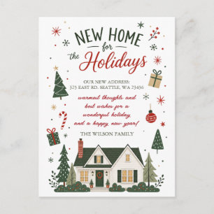 Cartes Pour Fêtes Annuelles Nouvelle maison moderne pour les vacances de Noël