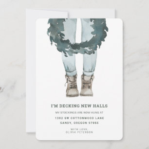 Cartes Pour Fêtes Annuelles Nouvelle maison pour les fêtes   Couronne