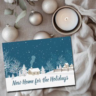 Cartes Pour Fêtes Annuelles Nouvelle maison pour les vacances d'hiver Maison d