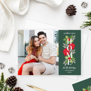 Cartes Pour Fêtes Annuelles Nouvelle maison pour les vacances Photo verte Démé