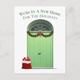 Cartes Pour Fêtes Annuelles Nouvelle maison pour les vacances Porte Verte Modè