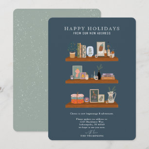 Cartes Pour Fêtes Annuelles Nouvelle maison Vacances Shelf Marine Moving Faire