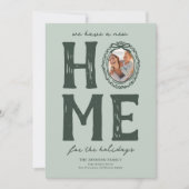 Cartes Pour Fêtes Annuelles Nouvelle maison Vert Doodle Noël Fête (Devant)