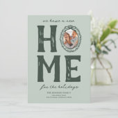 Cartes Pour Fêtes Annuelles Nouvelle maison Vert Doodle Noël Fête (Debout devant)