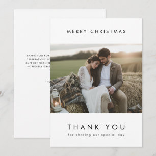 Cartes Pour Fêtes Annuelles Nouvelle mariée Merci de Noël Photo