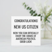 Cartes Pour Fêtes Annuelles Nouvelle naturalisation citoyenne américaine améri (Debout devant)