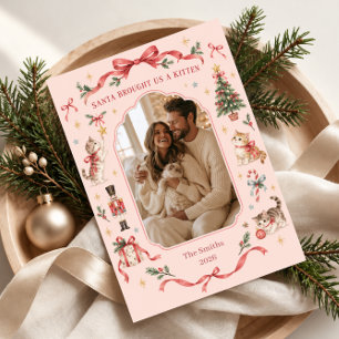 Cartes Pour Fêtes Annuelles Nouvelle photo de Noël de chaton