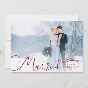 Cartes Pour Fêtes Annuelles Nouvellement mariés 2 Scénario photo Petit Noël ma