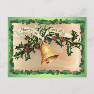 Cartes Pour Fêtes Annuelles NOUVELLES ANNÉES SALUTATIONS & HOLLY par SHARON SH