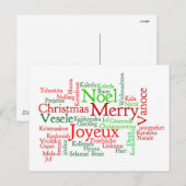 Cartes Pour Fêtes Annuelles Nuage de mot de Noël (Devant / Derrière)