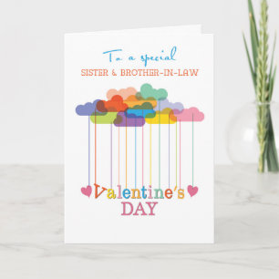 Cartes Pour Fêtes Annuelles Nuages de soeur et d'arc-en-ciel de Valentine de