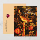 Cartes Pour Fêtes Annuelles NUIT AVEC LA Saint-Valentin ROSE (Devant / Derrière)