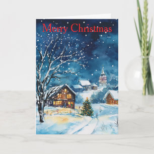 Cartes Pour Fêtes Annuelles Nuit de Noël