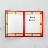 Cartes Pour Fêtes Annuelles Nuit de Noël devant l'église (Intérieur)