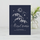 Cartes Pour Fêtes Annuelles Nuit de Noël étoilée (Debout devant)