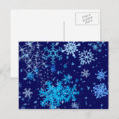 Cartes Pour Fêtes Annuelles Nuit de Noël neige (Devant / Derrière)