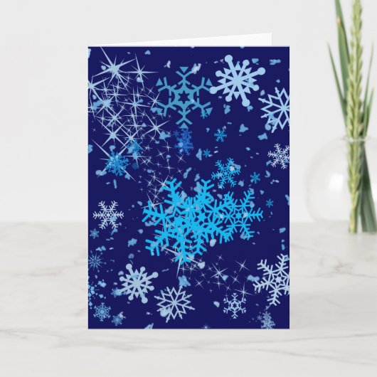 Cartes Pour Fêtes Annuelles Nuit de Noël neige (Devant)