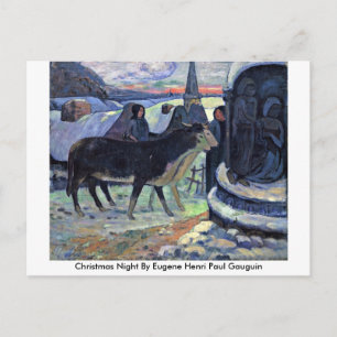 Cartes Pour Fêtes Annuelles Nuit De Noël Par Eugene Henri Paul Gauguin