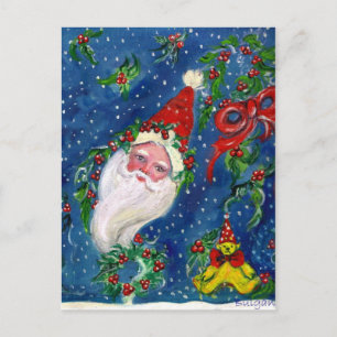 CARTES POUR FÊTES ANNUELLES NUIT DE NOËL / PÈRE NOËL