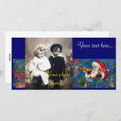 CARTES POUR FÊTES ANNUELLES NUIT DE NOËL / PÈRE NOËL BUGLER (Devant / Derrière)