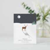 Cartes Pour Fêtes Annuelles Nuit de Noël silencieuse Merveilles de Noël Cerf É (Debout devant)