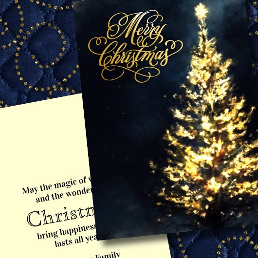 Cartes Pour Fêtes Annuelles Nuit de Noël Sky Lit Tree