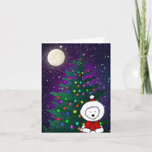 Cartes Pour Fêtes Annuelles Nuit de Noël Westie