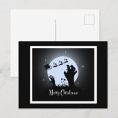 Cartes Pour Fêtes Annuelles Nuit de Noël zombie (Devant / Derrière)