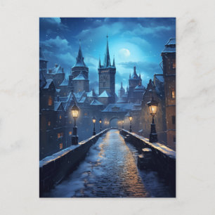 Cartes Pour Fêtes Annuelles Nuit d'hiver à Prague