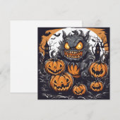 Cartes Pour Fêtes Annuelles Nuit d'horreur d'Halloween (Devant / Derrière)