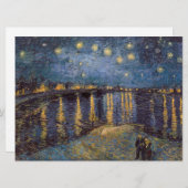 Cartes Pour Fêtes Annuelles Nuit étoilée sur le Rhône par Vincent Van Gogh (Devant / Derrière)
