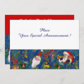 Cartes Pour Fêtes Annuelles NUIT père Noël ET NOËL (Devant / Derrière)