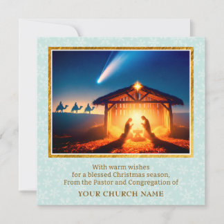 Cartes Pour Fêtes Annuelles Nuit Sainte Nativité Religieux Fête de l'Église