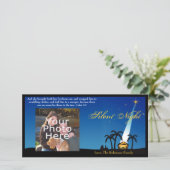 Cartes Pour Fêtes Annuelles Nuit Silencieuse Bleue Noël chrétien (Debout devant)